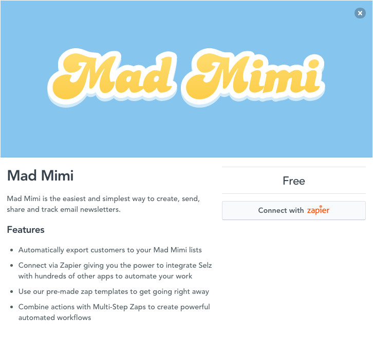 connect selz store mad mimi