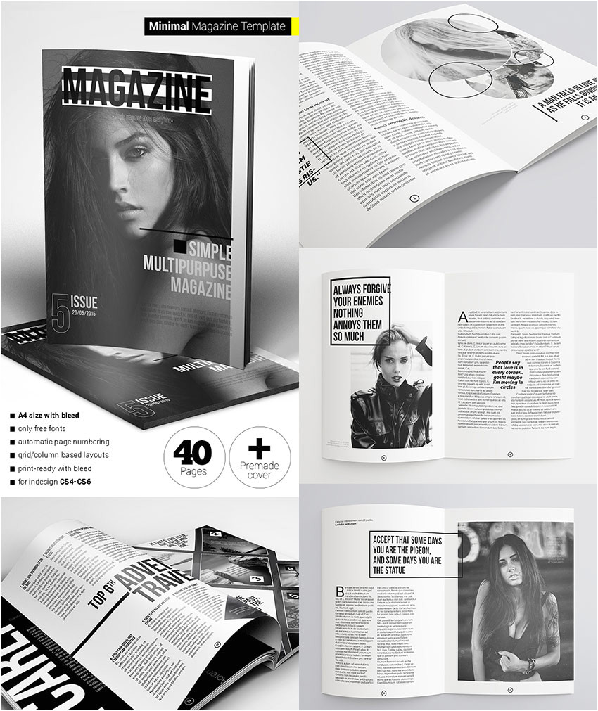 20 magazine templates with creative print layout designs cms 26455