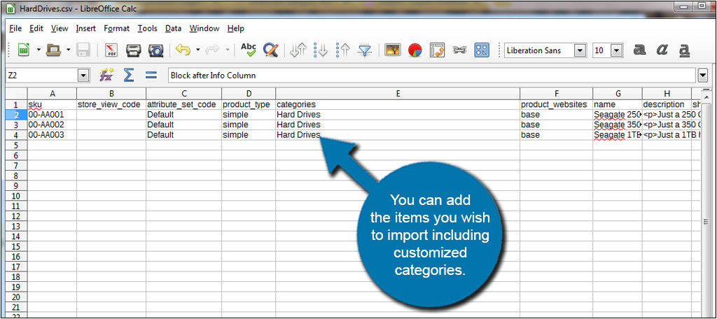 magento csv template manage category import product magento