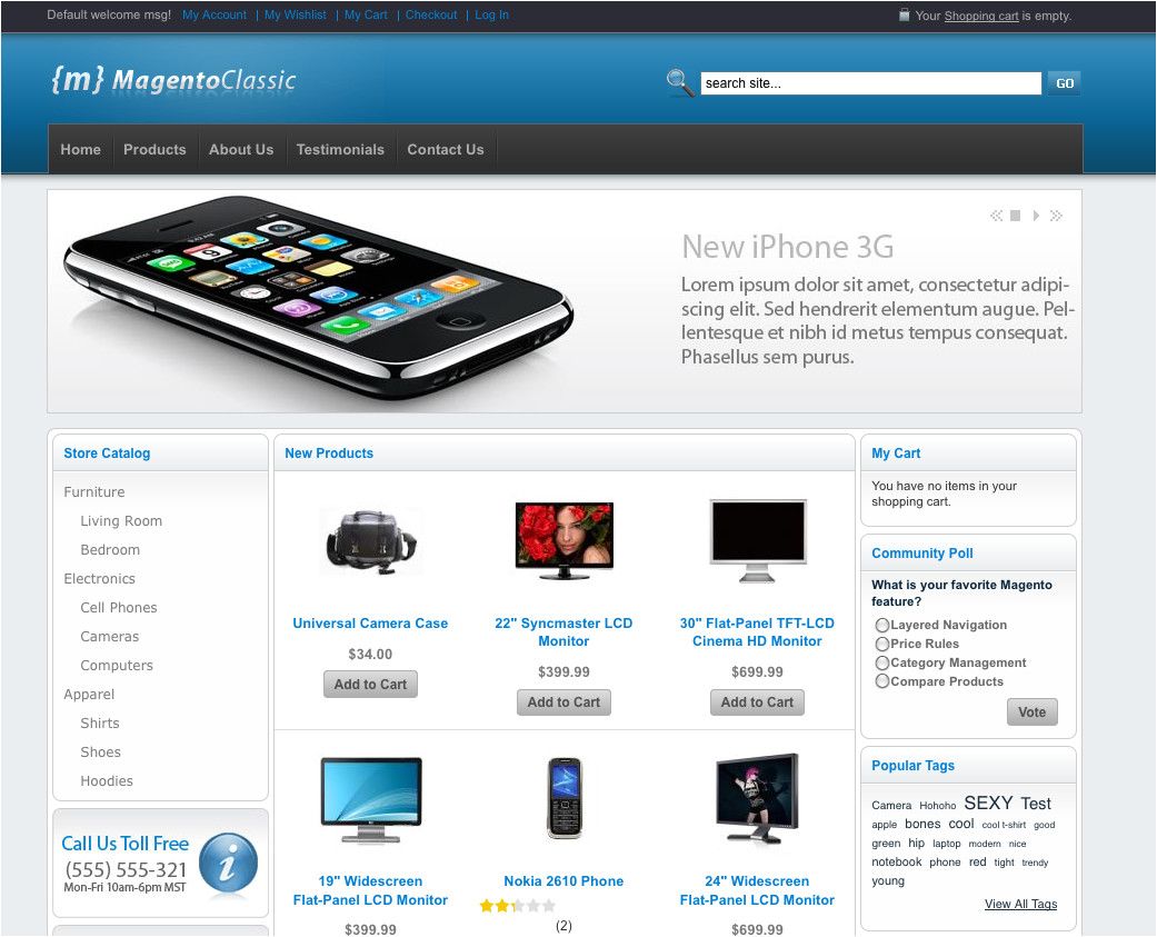 free magento themes psd download