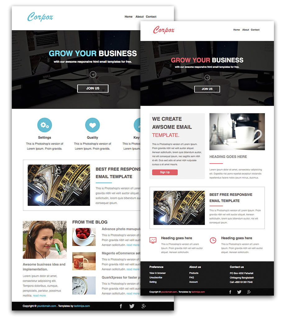 mailchimp responsive email templates free download