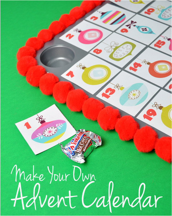 Make Your Own Advent Calendar Template Make Your Own Advent Calendar and Free Printable