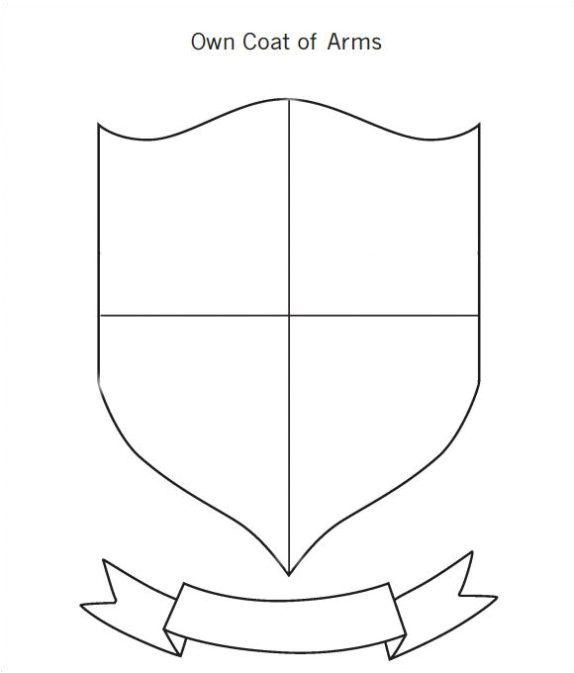 coat of arms template symbols design