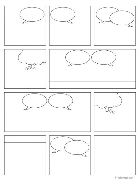 make your own comic book with these templates