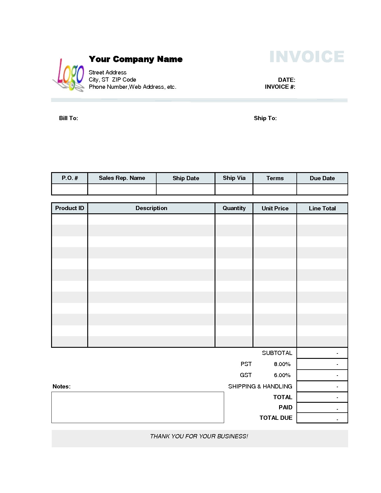 create your own invoice