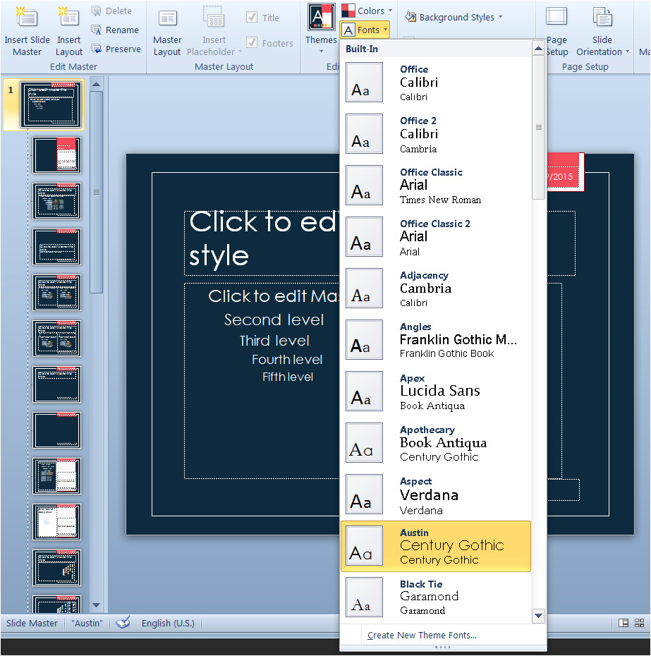 making built in powerpoint templates your own