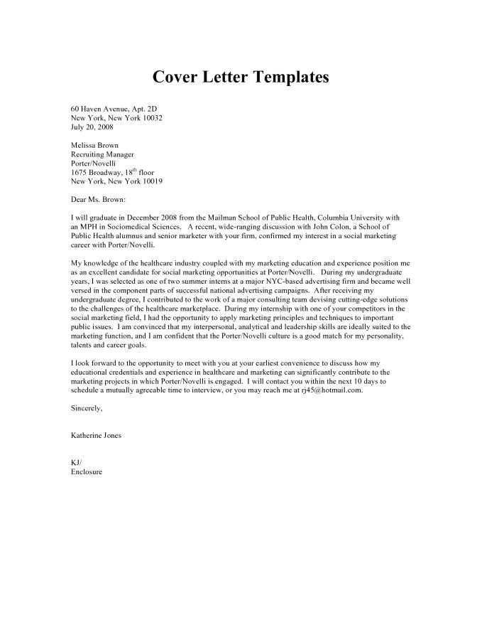 mckinsey cover letter