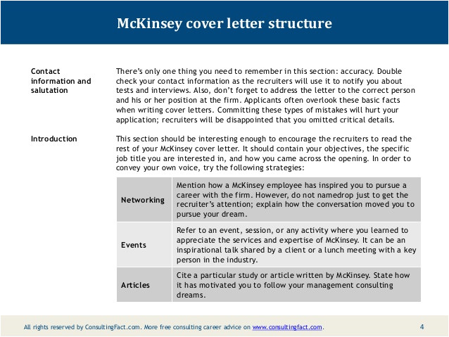 mckinsey cover letter sample