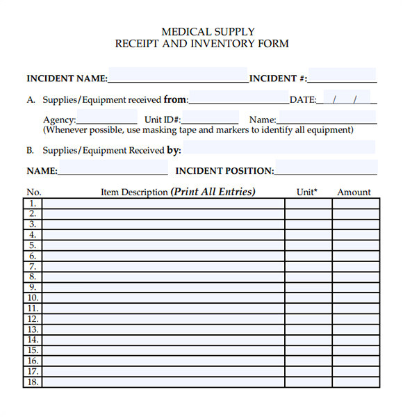 medical receipt template