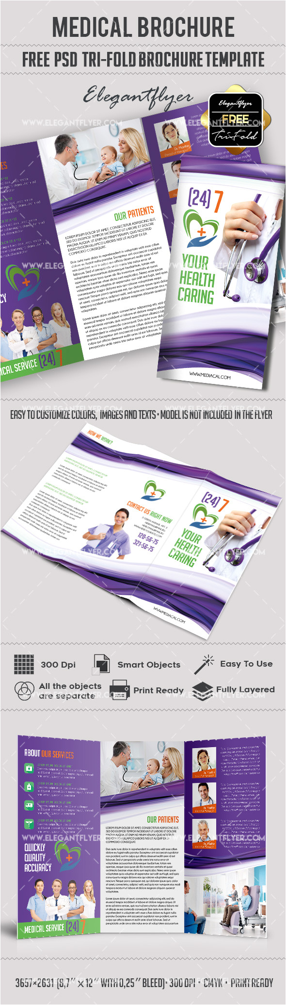 Medical Tri Fold Brochure Templates for Free Download Medical Free Tri Fold Psd Brochure Template