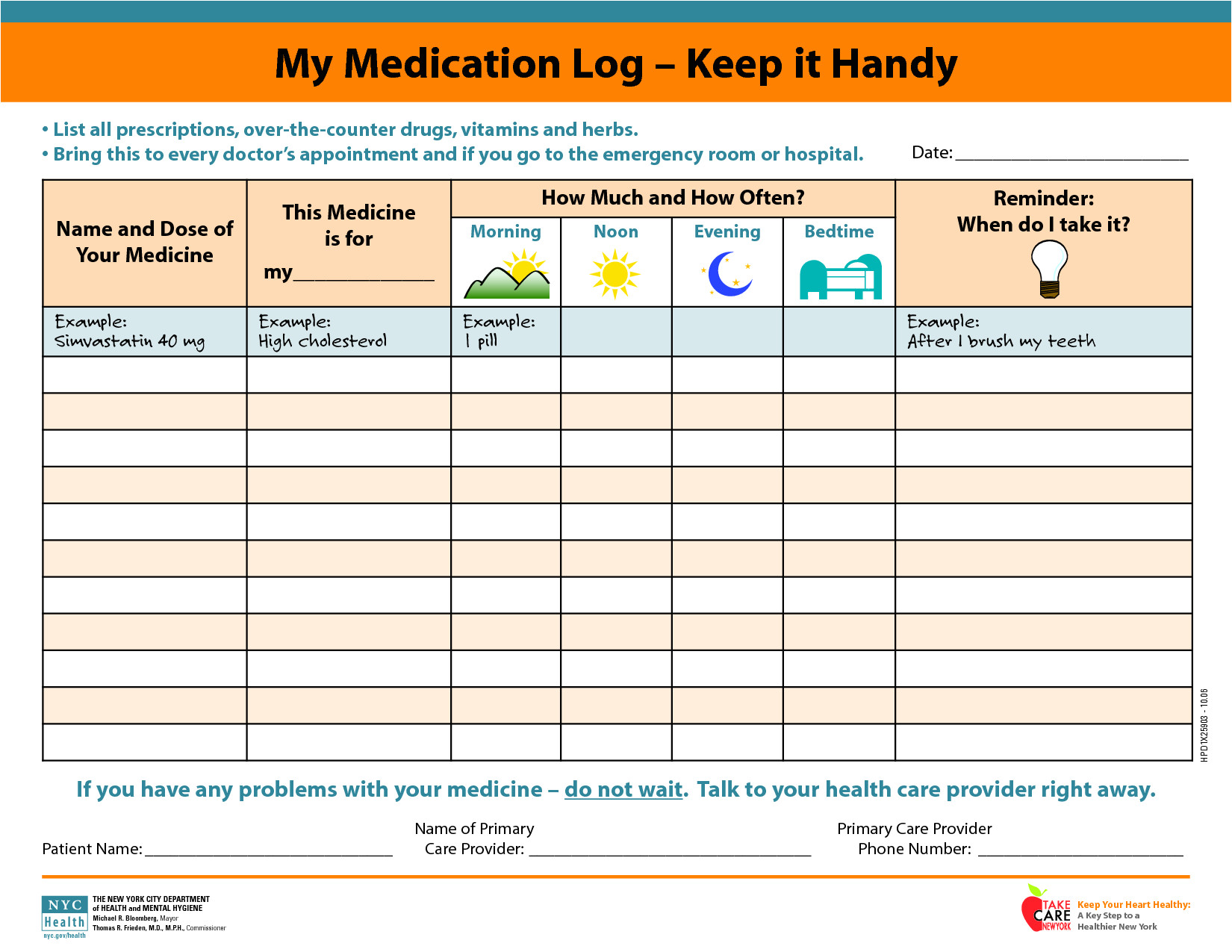 post free printable medication schedule 134878