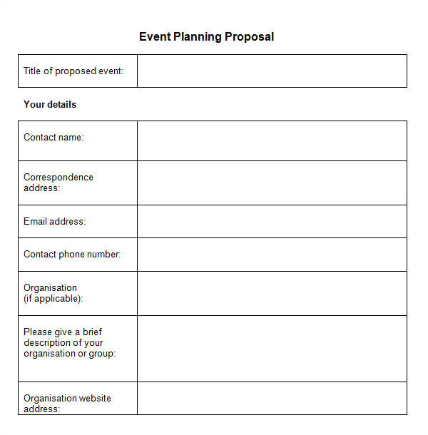 event proposal template