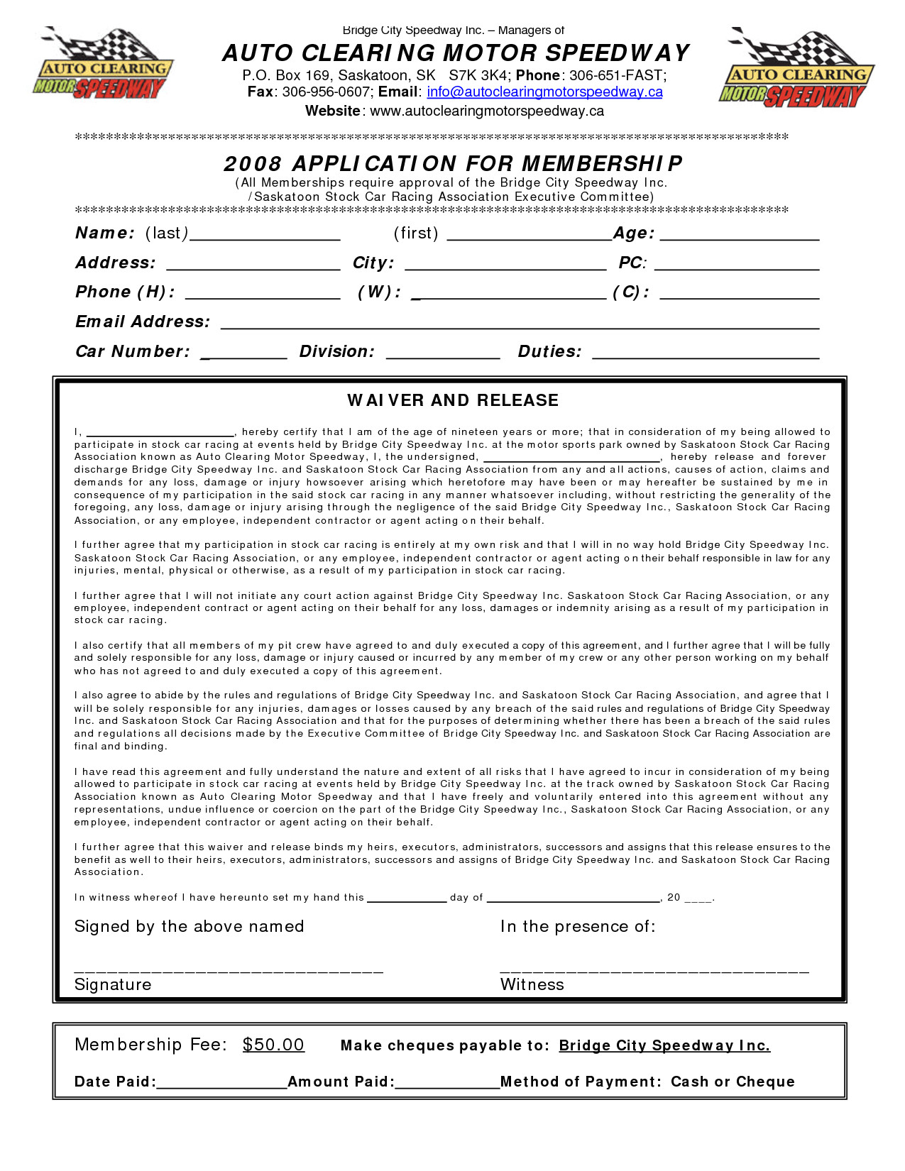 gym membership contract template