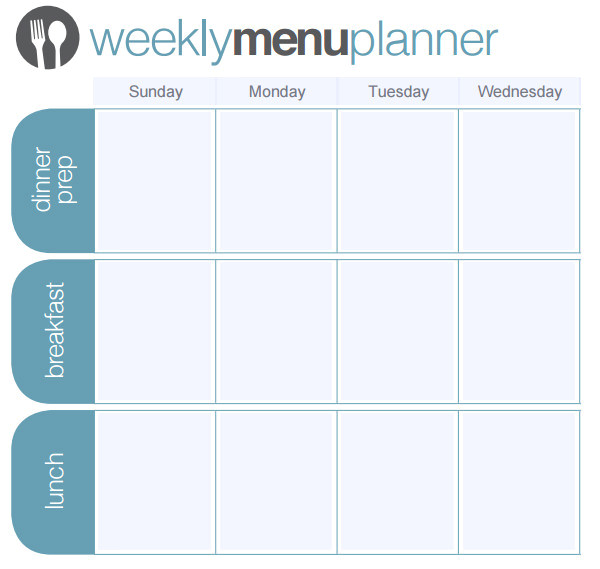 menu planner template