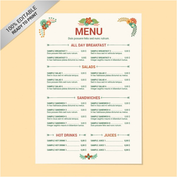 Menu Layouts Templates 8 Menu Layout Templates Free Psd Eps format Download