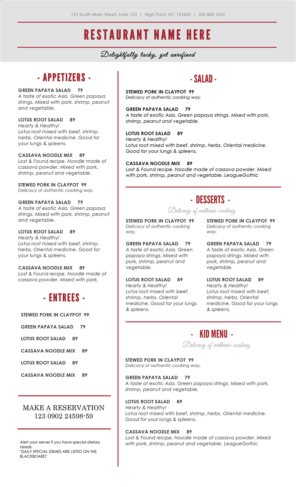Menu Outline Template Design Templates Menu Templates Wedding Menu Food