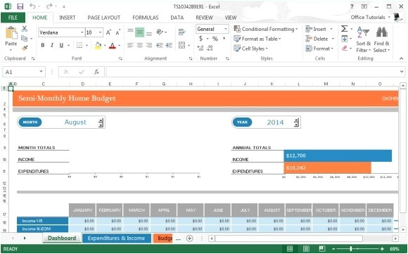 monthly home budget template microsoft excel 2013