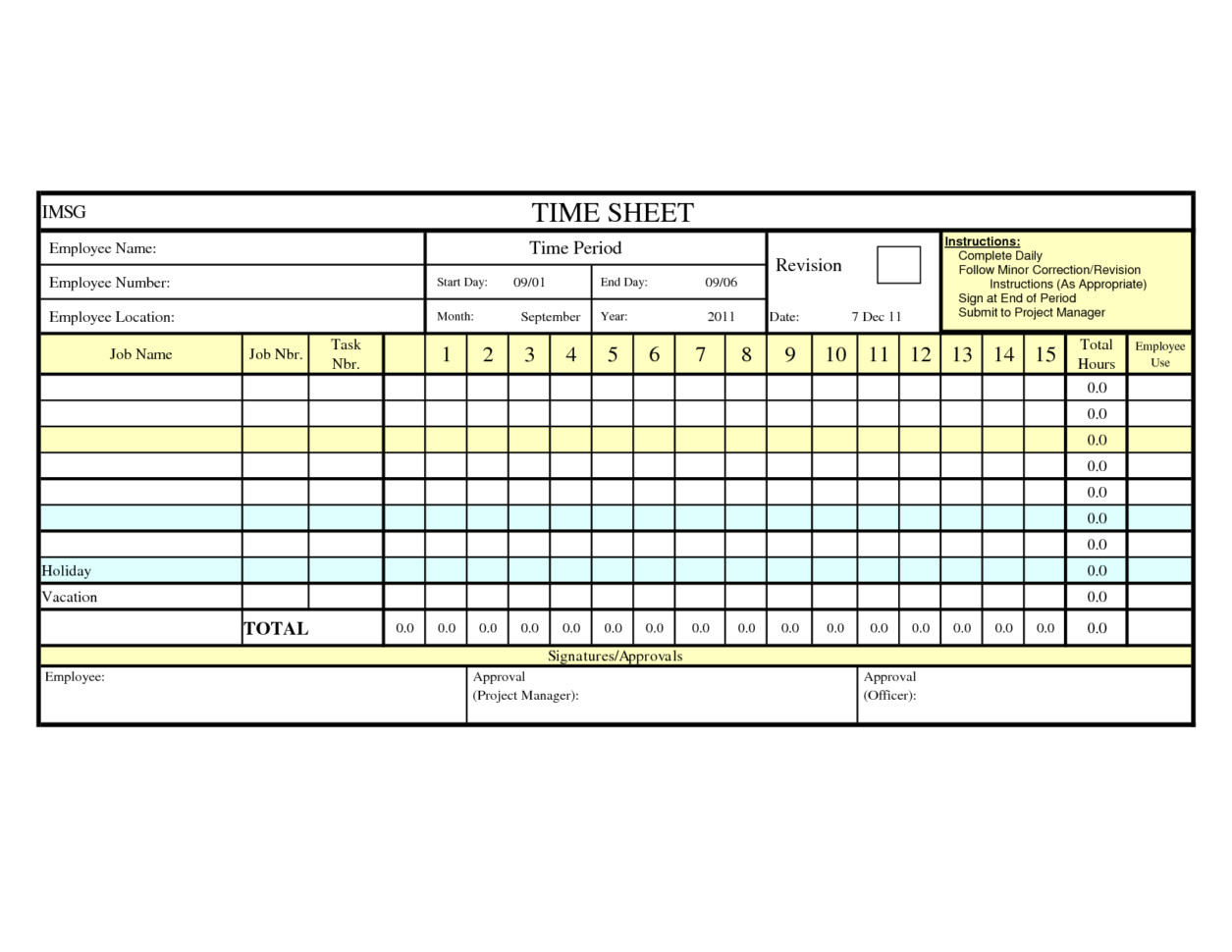 time spreadsheet template