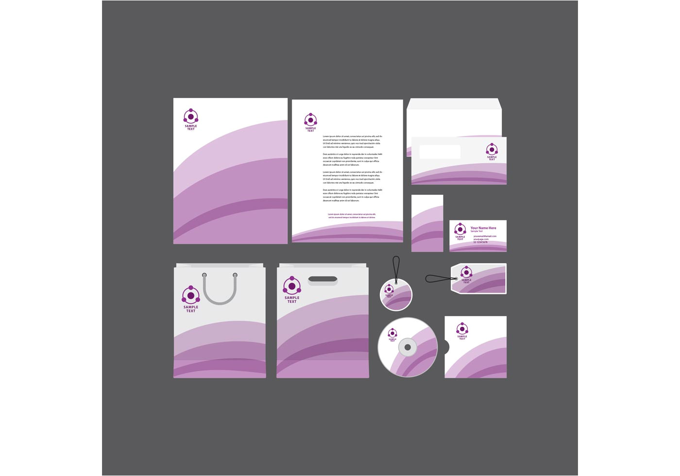 84850 purple stripe company profile template