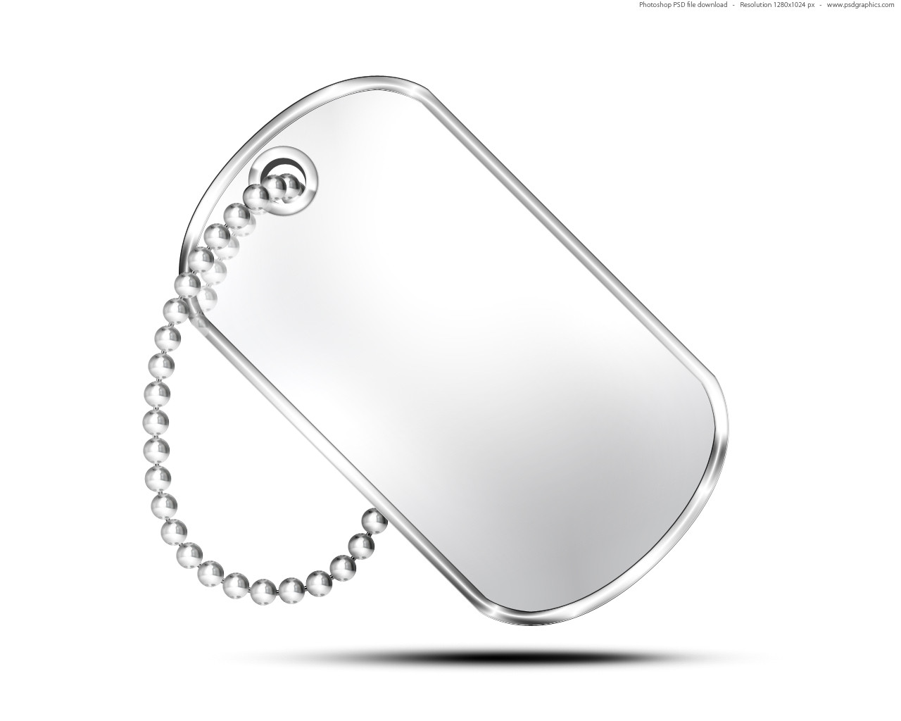 military dog tag psd icon