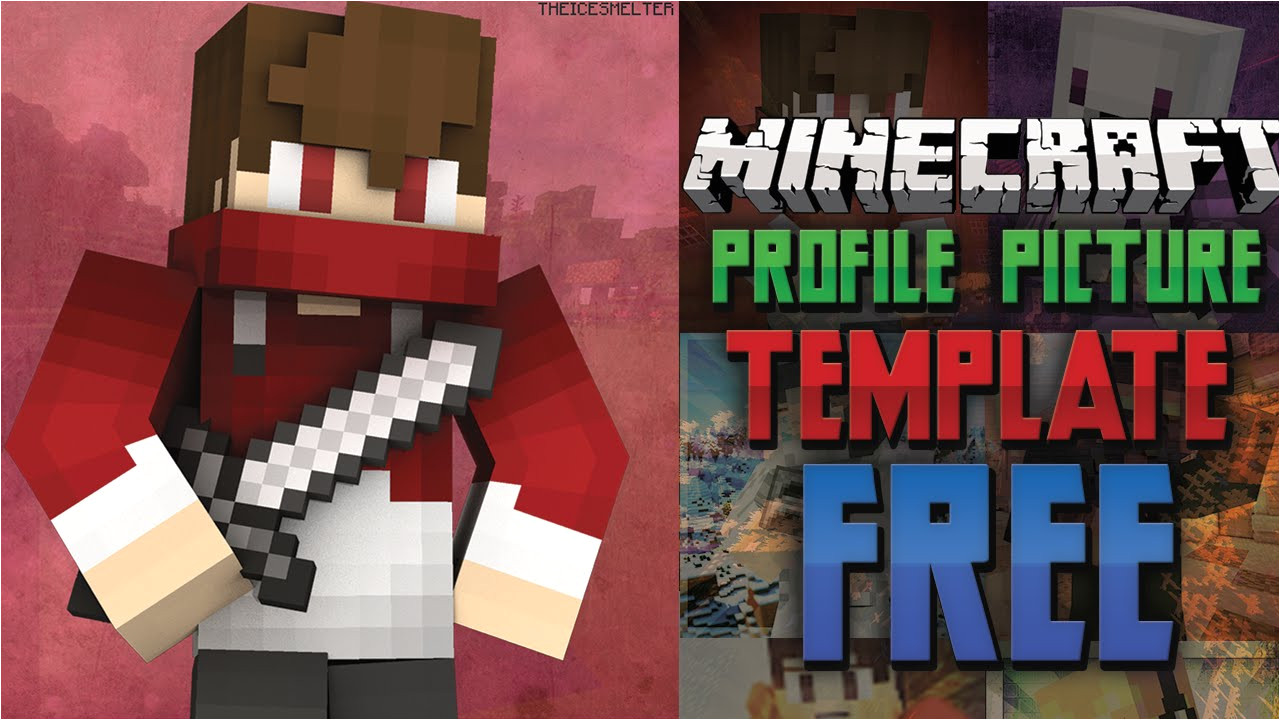 Minecraft Profile Picture Template Updated Free Minecraft Youtube Profile Picture Template