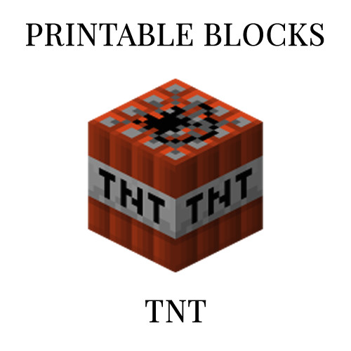 printable minecraft tnt block papercraft template