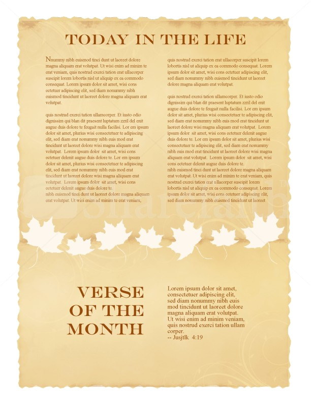 Missionary Newsletter Templates Fall Missionary Update Newsletter