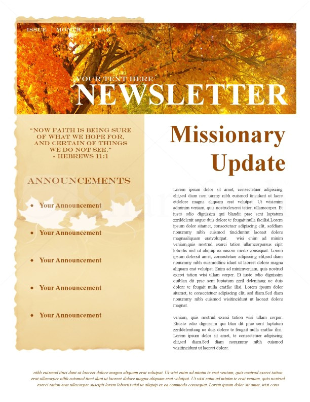 fall missionary update newsletter