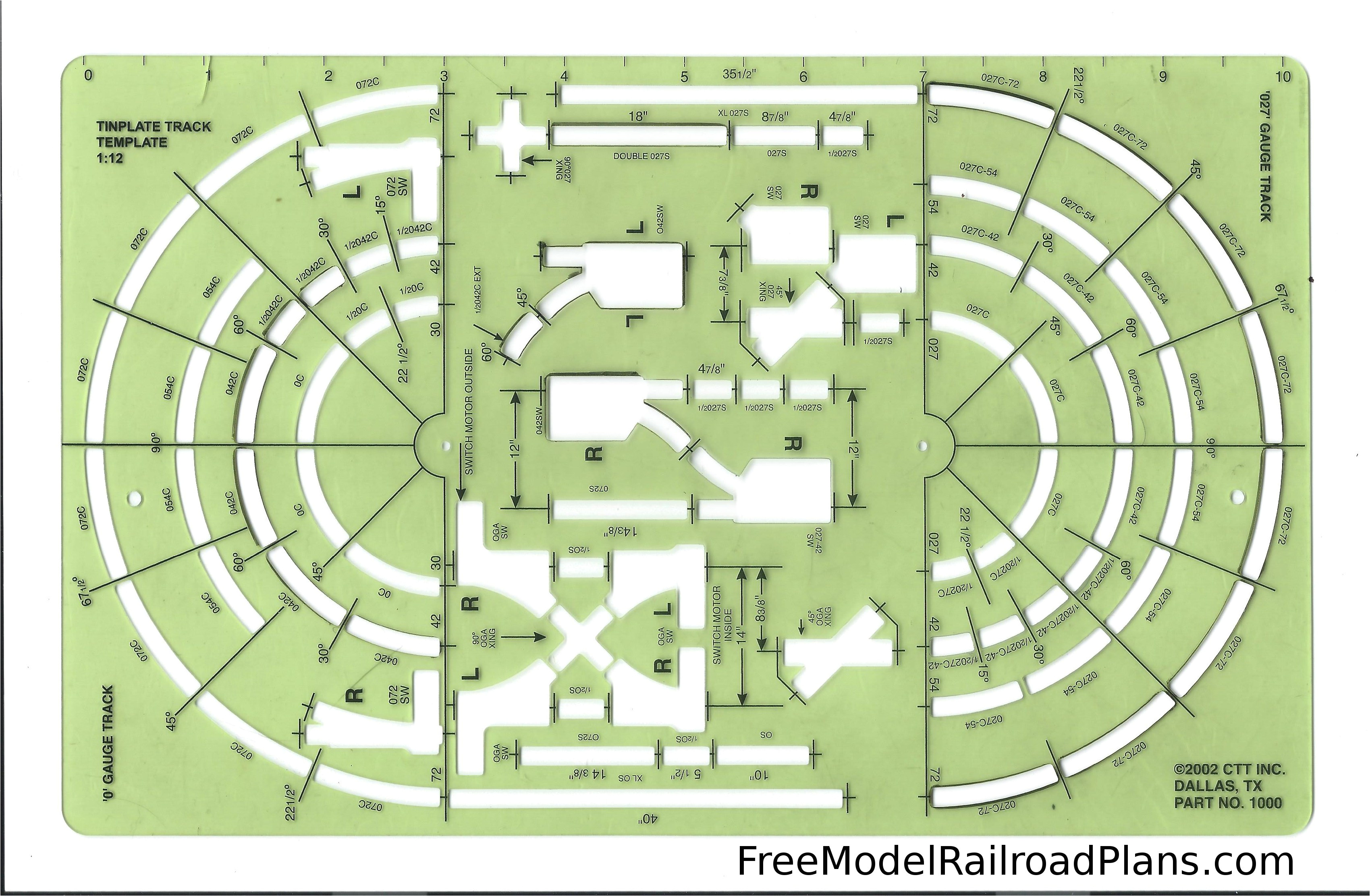 Model Railroad Track Templates Designing A Track Plan for An O Gauge Model Railroad