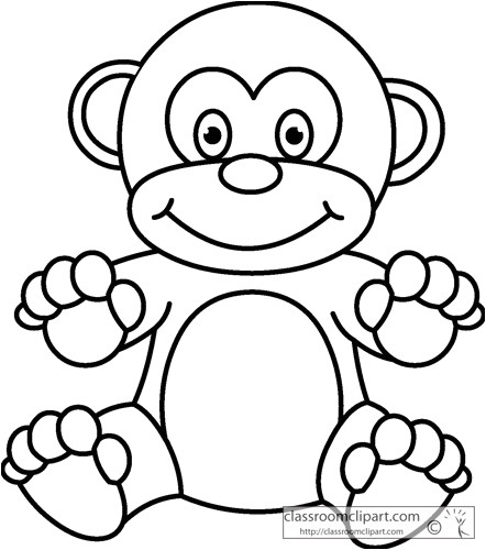 outline of a monkey