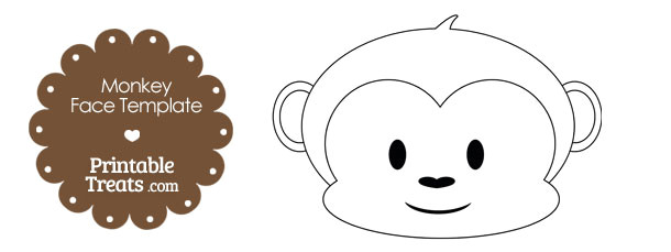 printable monkey face template