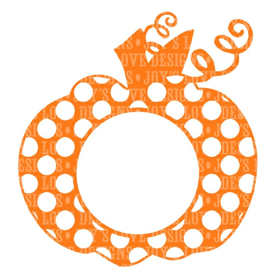 Monogram Pumpkin Templates Items Similar to Monogram Polka Dot Pumpkin Svg and Dxf