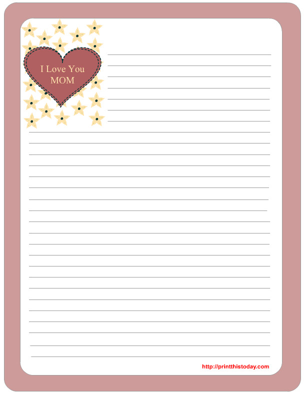 post mother s day letter printable template 295906