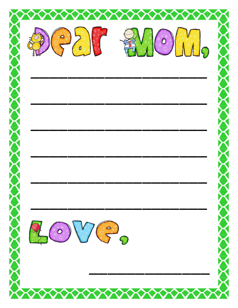mothers day writing freebie