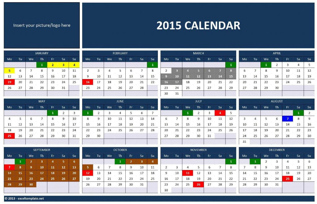 2015 calendar templates