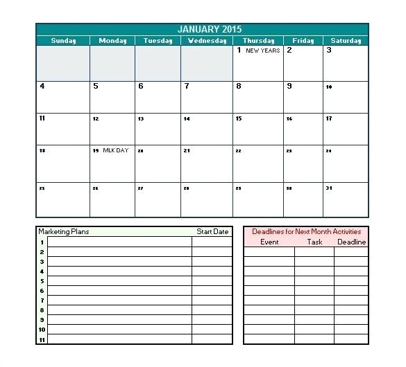microsoft office calendar templates 2015