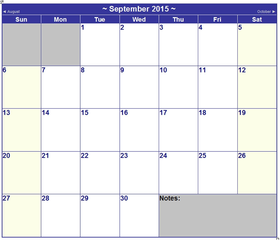 ms office calendar template 2015