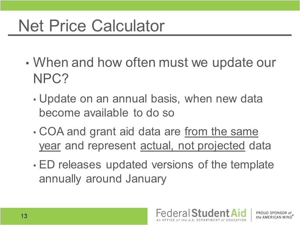 Net Price Calculator Template Consumer Disclosure Requirements and tools Ppt Video