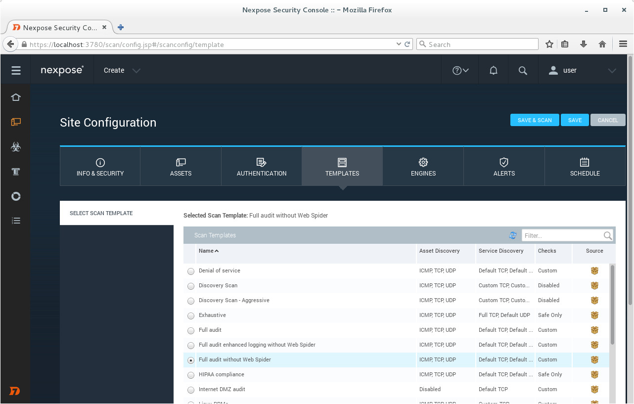 Nexpose Scan Templates Testing Rapid7 Nexpose Ce Vulnerability Scanner
