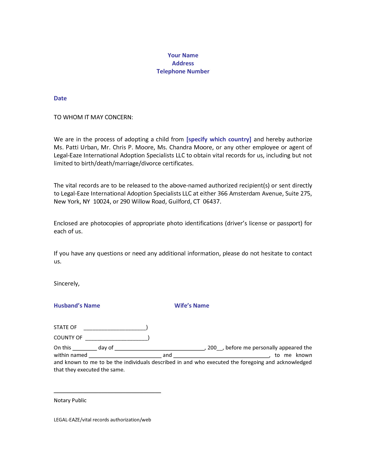 post notarized authorization letter format 448513