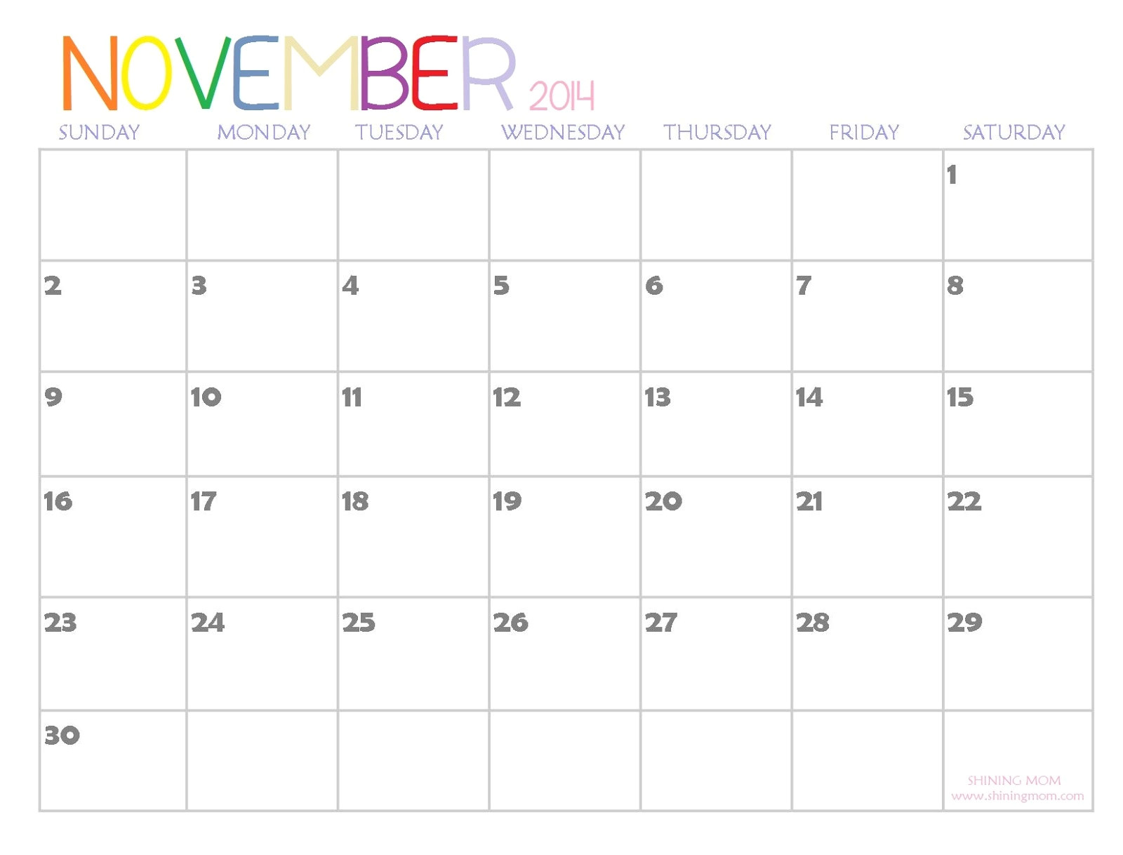 post november 2014 calendar with holidays printable 67493