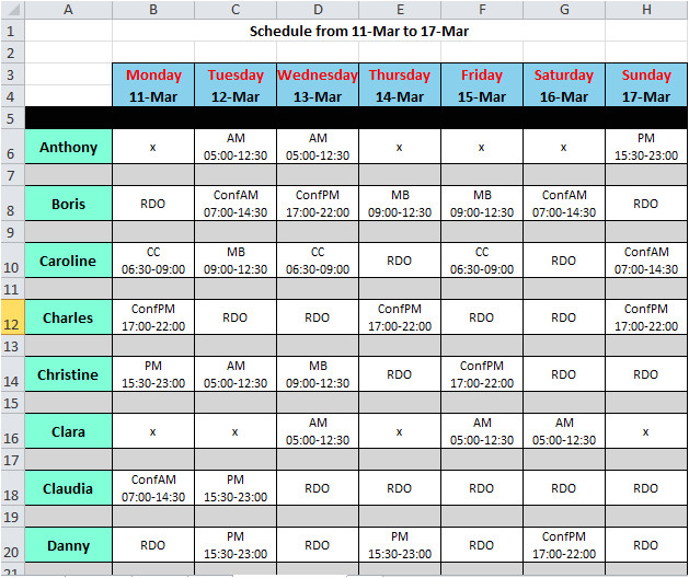 Nursing Roster Templates Staff Roster Template Excel Free Planner Template Free