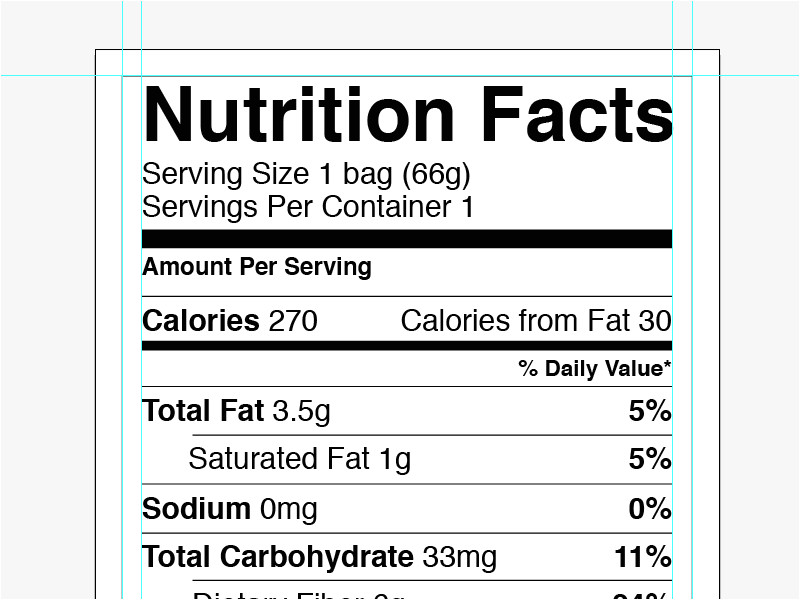 1732068 vector nutrition facts label