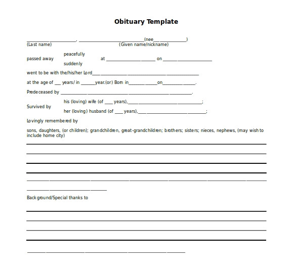 Obituary Template Word Document 10 Microsoft Word Obituary Templates Free Download Free