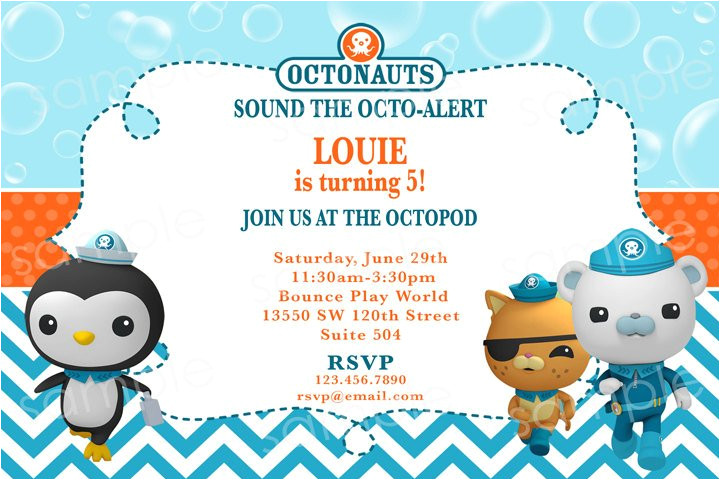 octonauts birthday invitation diy