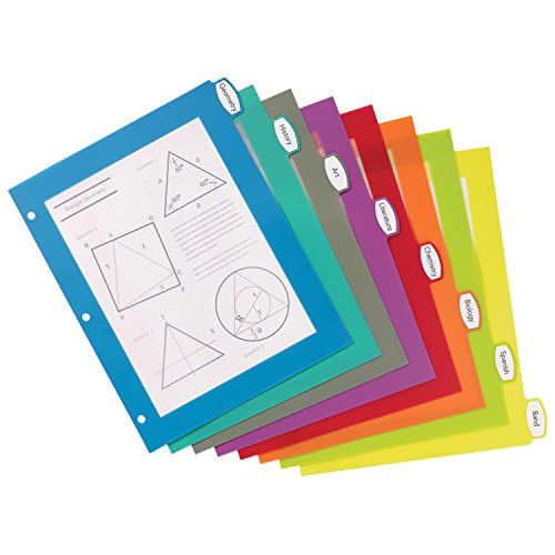 avery ultralast big tab plastic dividers 8 tabs 1 set multicolor 24901 ap b00xoj9z8w