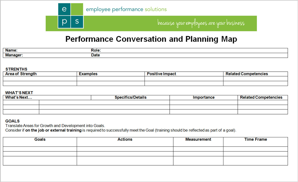 One On One Performance Review Template Simple 1 Page Performance Review form