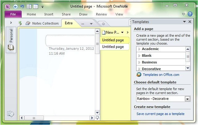 Onenote Section Template 1 Onenote Section Template How to Set Default Template for New Pages In Onenote