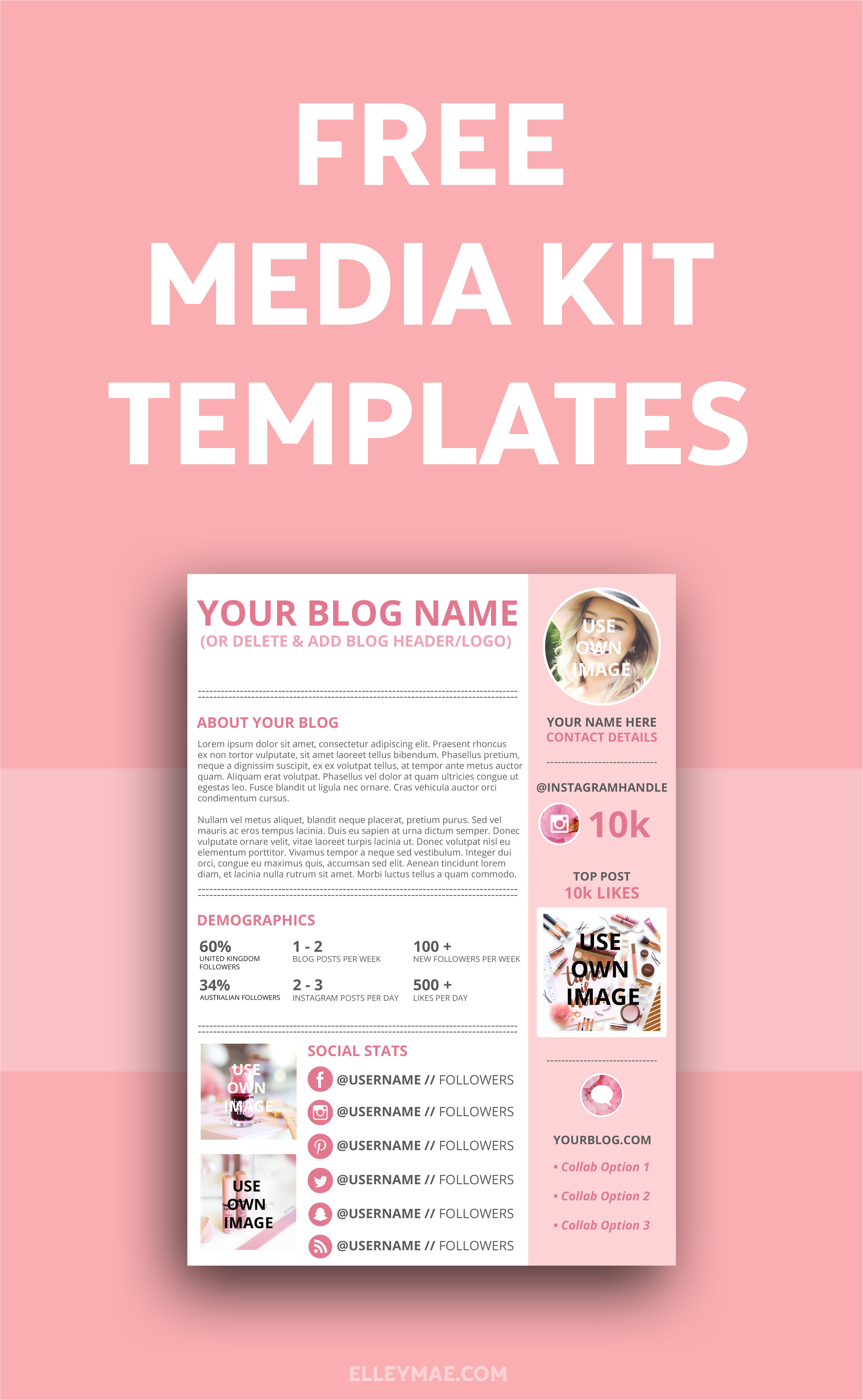 Online Media Kit Template How to Create A Kick ass Media Kit Elley Mae