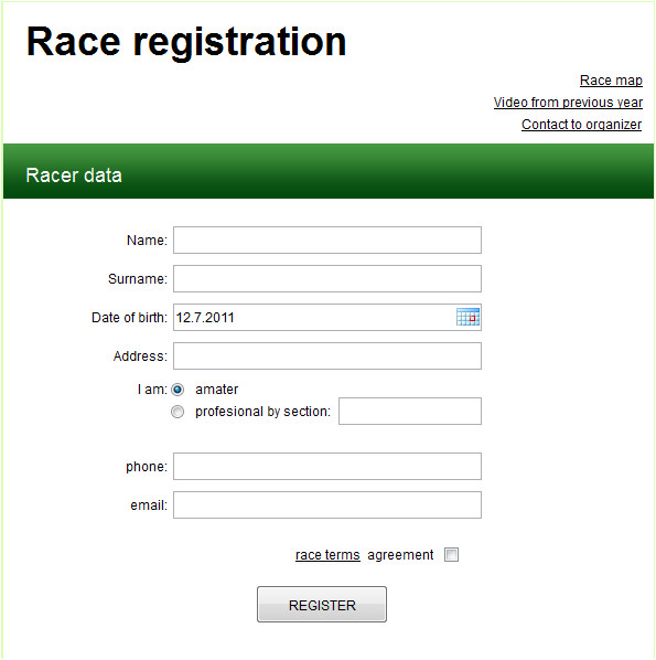 Online Registration form Template HTML Registration form Template Free Download